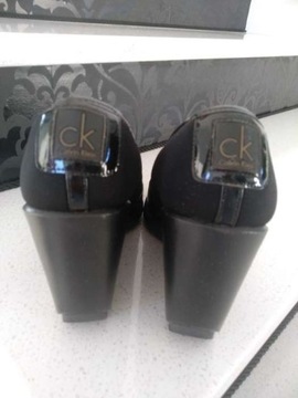 Calvin Klein koturny pantofle czarne r.40 j.nowe