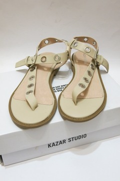 KAZAR Studio sandały beżowe japonki 39