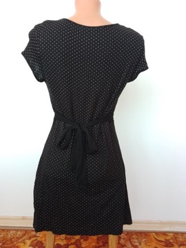 Sukienko-tunika czarna w białe kropeczki r. S/M/L