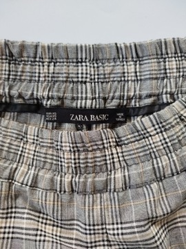 Spodnie damskie Zara Szare eleganckie w krate XS