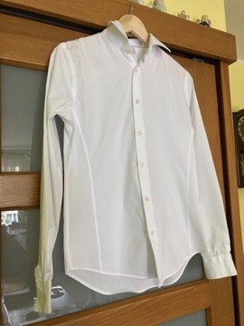 Biała klasyczna koszula męska, marki Zara r. S 