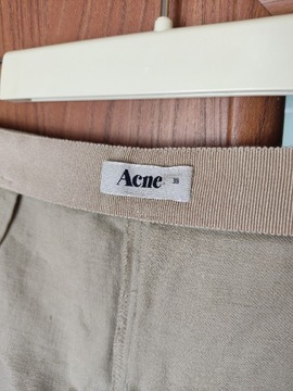 Acne Studios spodnie z wysokim stanem wiskoza len