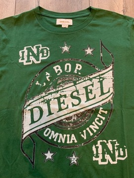 Zielony T-shirt marki Diesel rozmiar S jak nowy