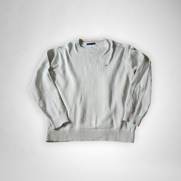 Sweter męski Tommy Hilfiger 100% bawełna biały XXL