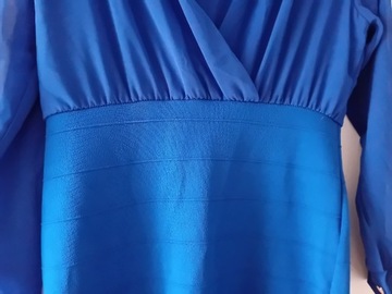 Kobaltowa włoska sukienka S/M