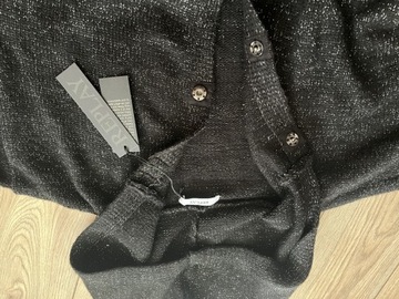 Długi sweter ze srebrna nitka Replay S M oversize