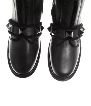 Botki VALENTINO GARAVANI Combat Boots Black