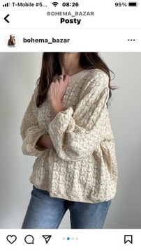 Ażurowy sweterek rozmiar uniwersalny