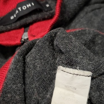 Sweter Bertoni 50% wełna szary grafitowy M