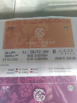 Puchar Azji 2004 Bahrajn-Katar i Indonezja - Chiny