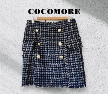 Spódnica Cocomore M granatowa złote guziczki