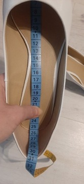 Białe szpilki 7 cm buty na obcasie r. 39 25cm ślub wesele sesje zdjęciowe 