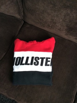 Bluza Hollister rozmiar S/M czerwono-biało-czarna