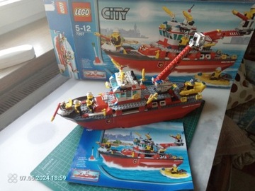Lego 7207 łódź strażacka z pudełkiem i instrukcją