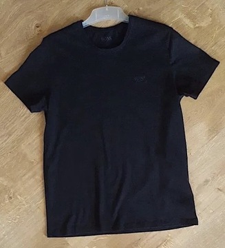 HUGO BOSS__Bawełniany czarny męski t-shirt__S