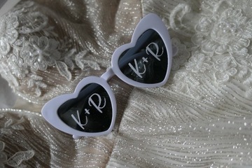Okulary na wesele z napisami