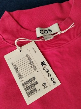 NOWY Różowy T-shirt COS M magenta fuksja