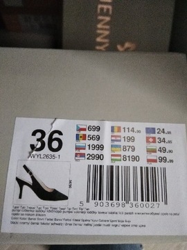 Buty damskie na obcasie bez pięt rozm 36