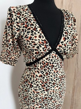 Wednesday’s Girl sukienka midi Animal print XS