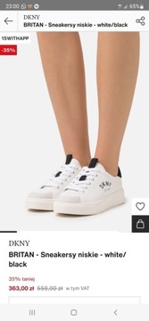 DKNY Britan Sneakers NOWE 37 białe 