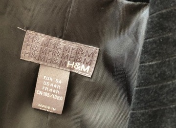 H&M marynarka aksamit czarna 185/108A