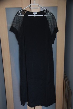 Escada Sport czarna sukienka midi kropki 44 xl