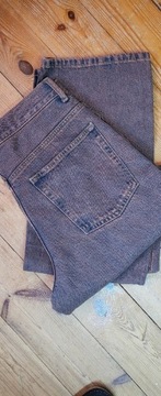 Jeans teracota overdyed spodnie dzinsy Zara