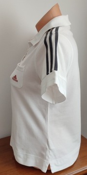 Adidas biała damska na guziki z kołnierzykiem  