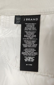 J brand proste skórzane spodnie z wysokim stanem 