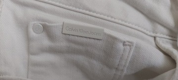 Białe spodnie Calvin Klein Jeans W29 L32