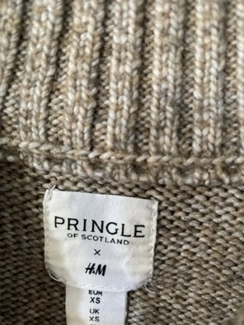 Sweter Pringle of Scotland x H&M beż/brąz