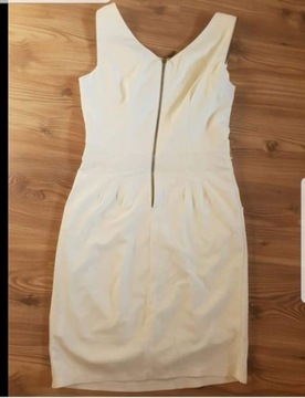 Kremowa zlota sukienka zamki lancuski 38 M 