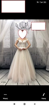 Piękna i niepowtarzalna suknia ślubna ecru