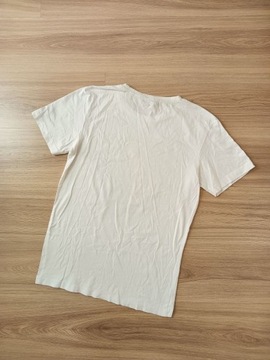 T-shirt bluzka koszulka biała z nadrukiem Cropp S