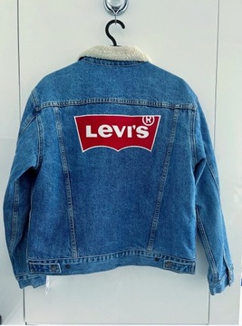 Kurtka jeansowa Levi's sherpa trucker M z logo