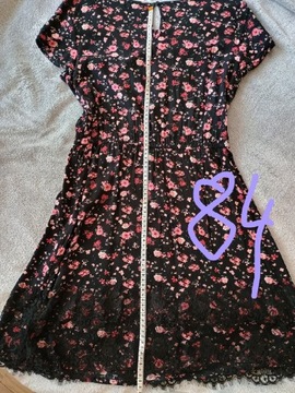 Sukienka krótka mini 42 XL cropp w kwiaty 