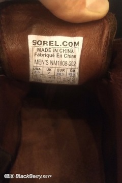 Sorel Brogue Dark Brown - skórzane półbuty meskie