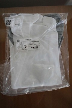 bluzka biała szara H&M bejsbolówka xs 34 t-shirt