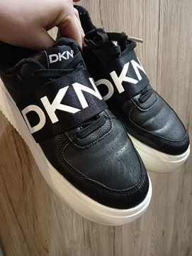 DKNY 38 platforma czarne 