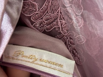 Sukienka wieczorowa maxi różowa liliowa XL 42
