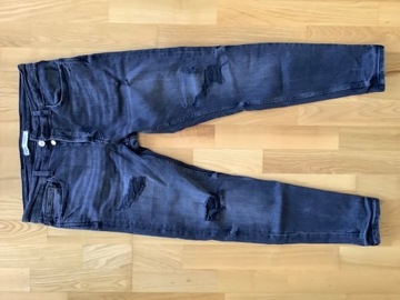 Zara jeansy spodnie męskie skinny przetarcia 44