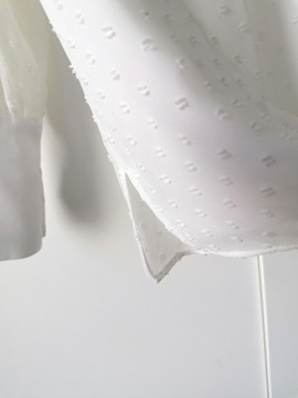 Massimo Dutti koszula biała plumeti bufiasty rękaw