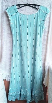 Błękitna sukienka retro vintage regency bridgerton 