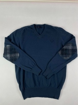 Sweter w serek Fred Perry 38 granatowy