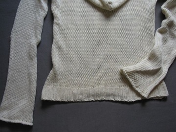 Sweterek ażurowy ecru 100% bawełna r. S