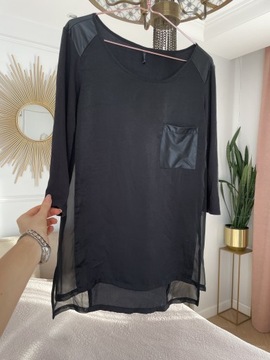 Bershka satynowa top tiulowa bluzka Zara koszula