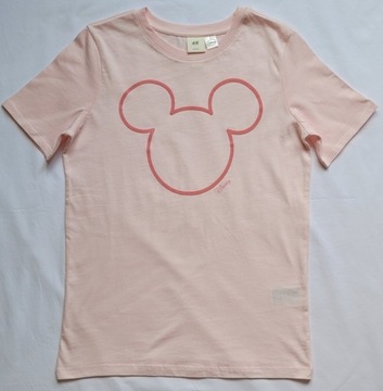 H&M koszulka t-shirt top L.O.G.G. różowa DISNEY XS