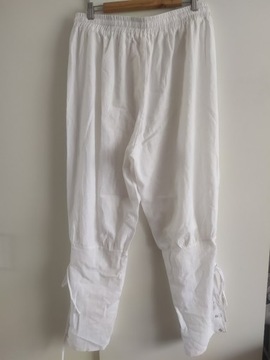 Spodnie białe alladynki sznurowane 48 50