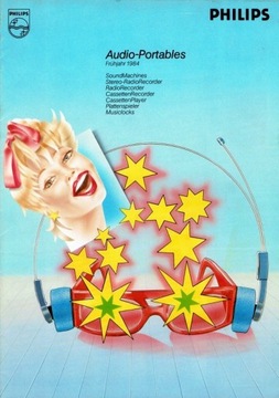 PHILIPS Audio-Portables prospekt / folder 1984 rok