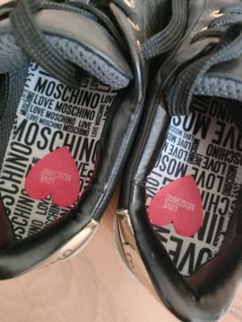 Love Moschino sneakersy 40 serce skóra trampki